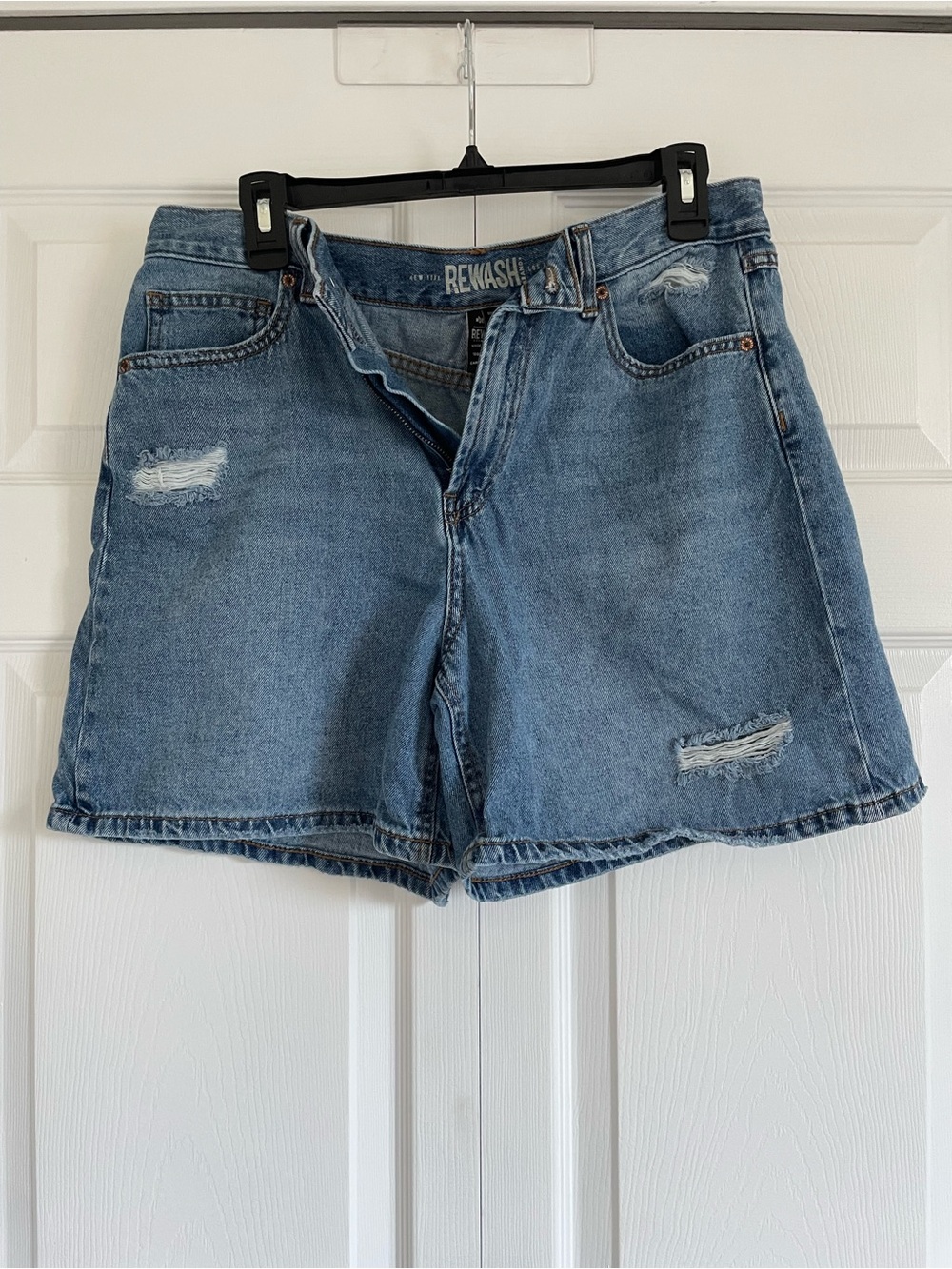 Rewash Light Blue Distressed Denim Cutoff Shorts